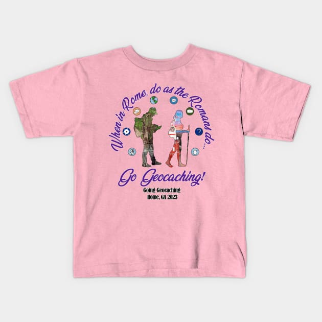 Go Geocaching Rome, GA Kids T-Shirt by Heather Dorsch Creations